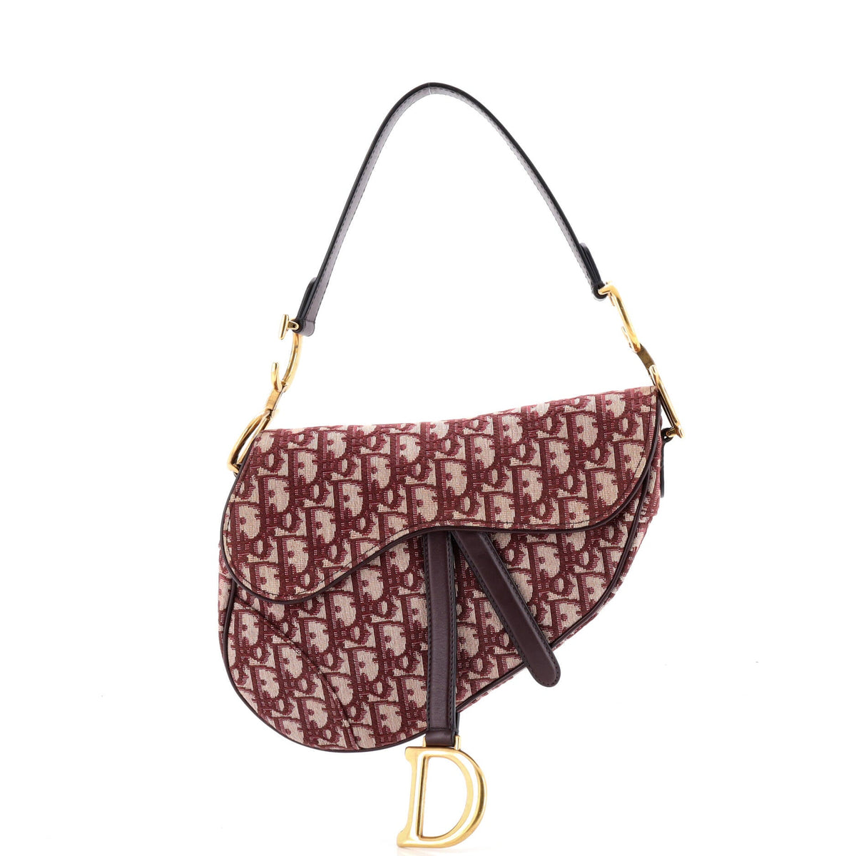 Christian Dior Saddle Handbag Oblique Canvas Medium