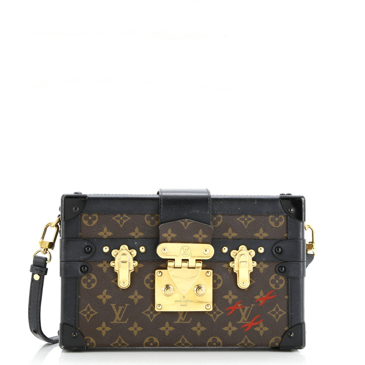 Louis Vuitton Petite Malle Handbag Monogram Canvas