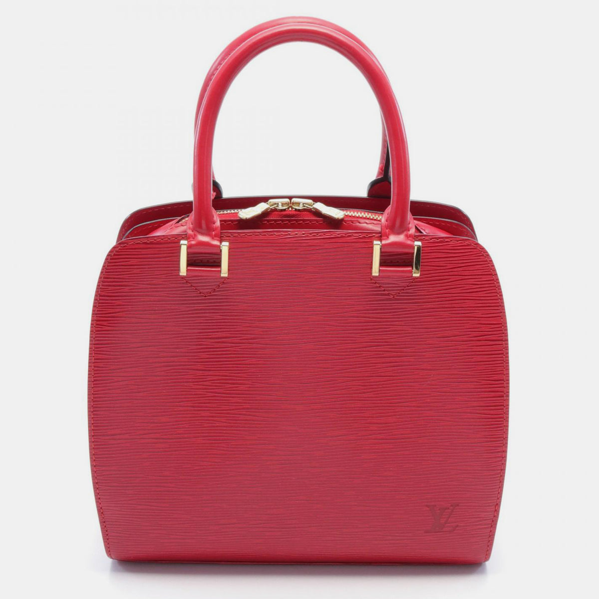 Louis Vuitton Red Leather  Pont Neuf Satchel Bag