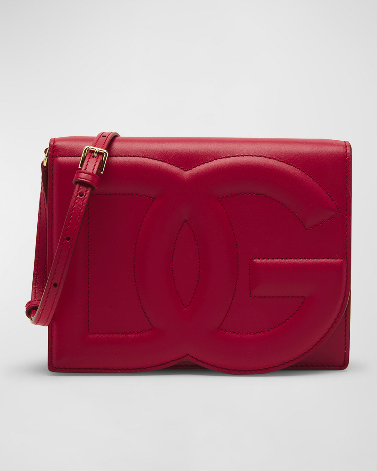 Boss DG Logo Flap Leather Shoulder Bag