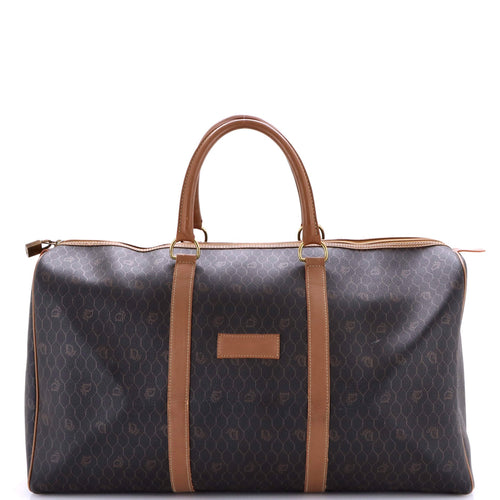 Vintage Duffle Bag Honeycomb Coated Canvas Large