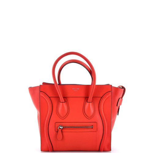 CELINE Luggage Bag Smooth Leather Micro