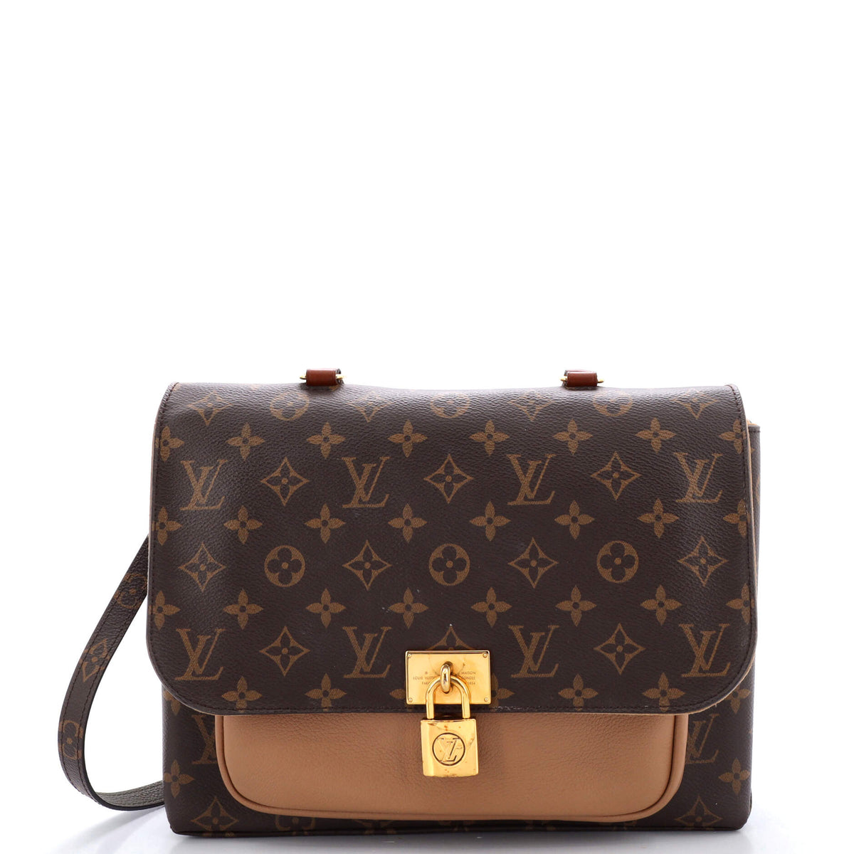 Louis Vuitton Marignan Handbag Monogram Canvas with Leather
