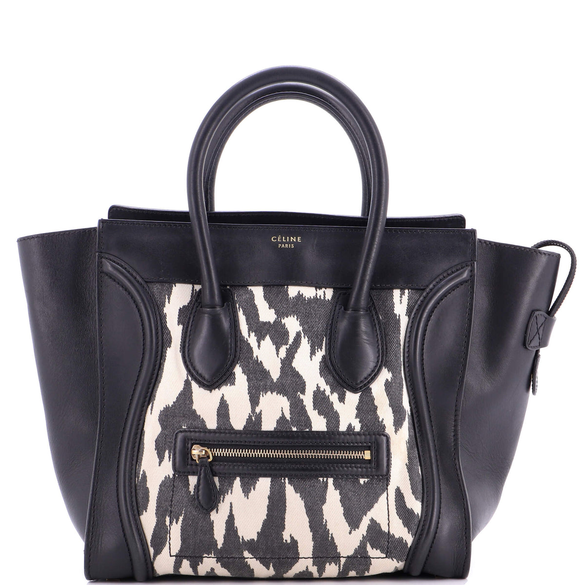 Celine CELINE Luggage Bag Printed Canvas and Leather Mini