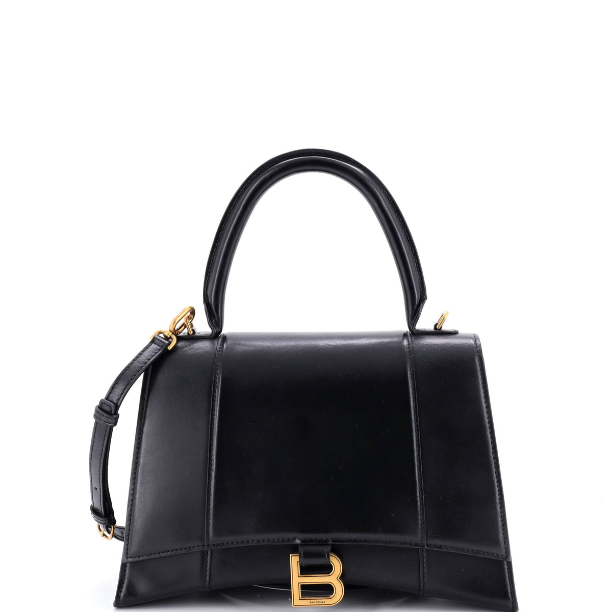 Balenciaga Hourglass Top Handle Bag Leather Medium