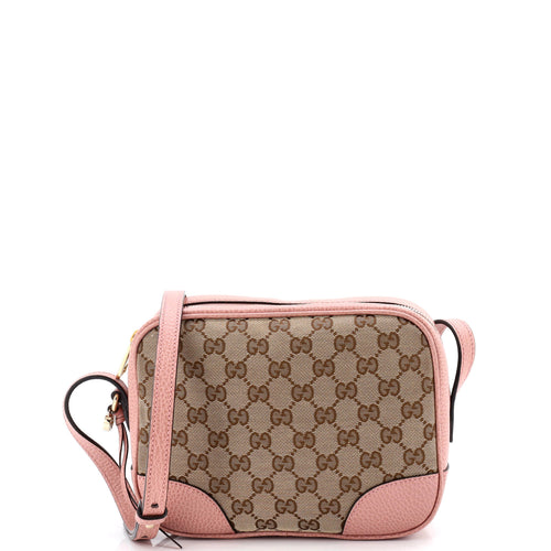 GUCCI Bree Disco Crossbody Bag GG Canvas with Leather Mini
