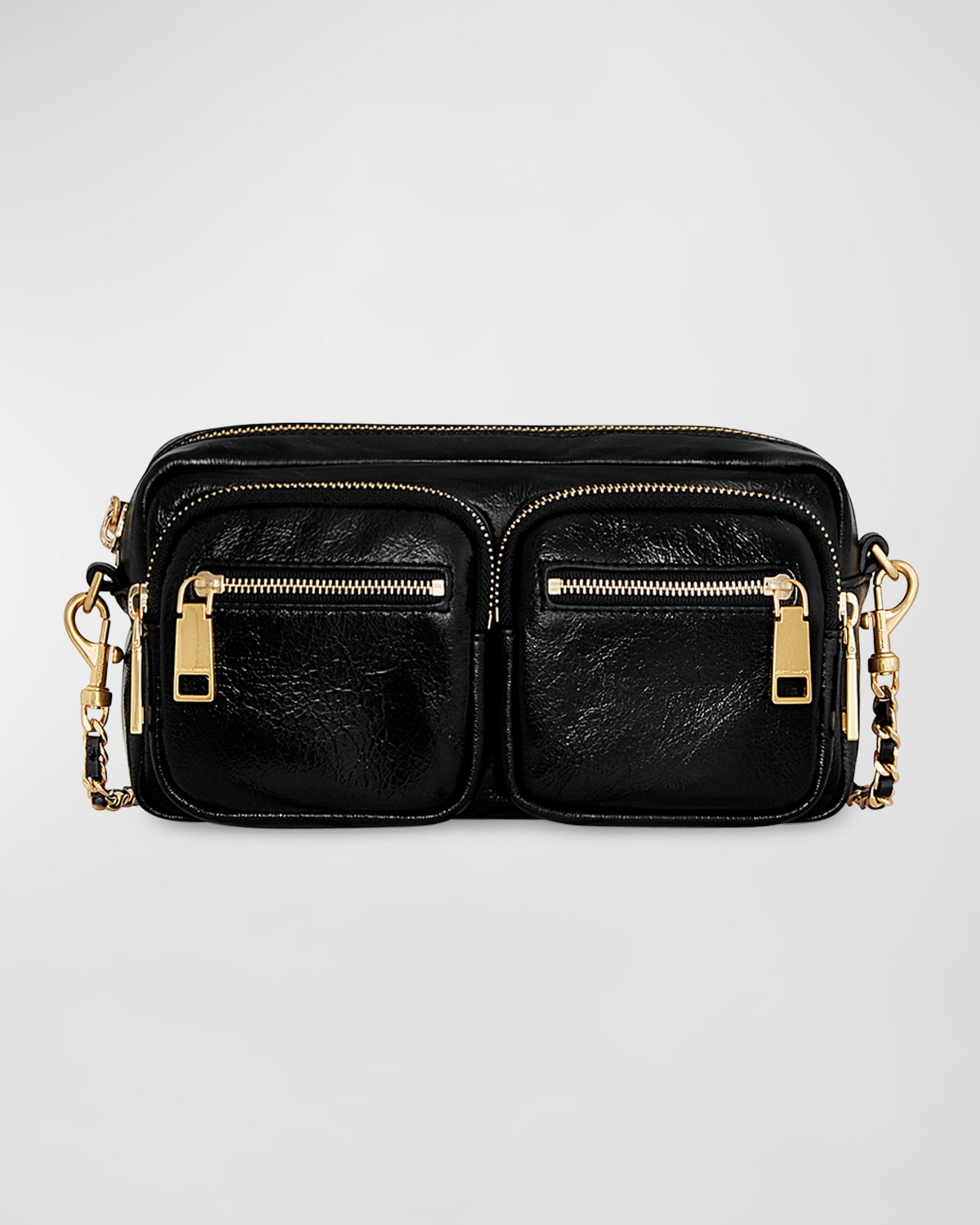 Rebecca Minkoff Sac à bandoulière en cuir verni de petite taille