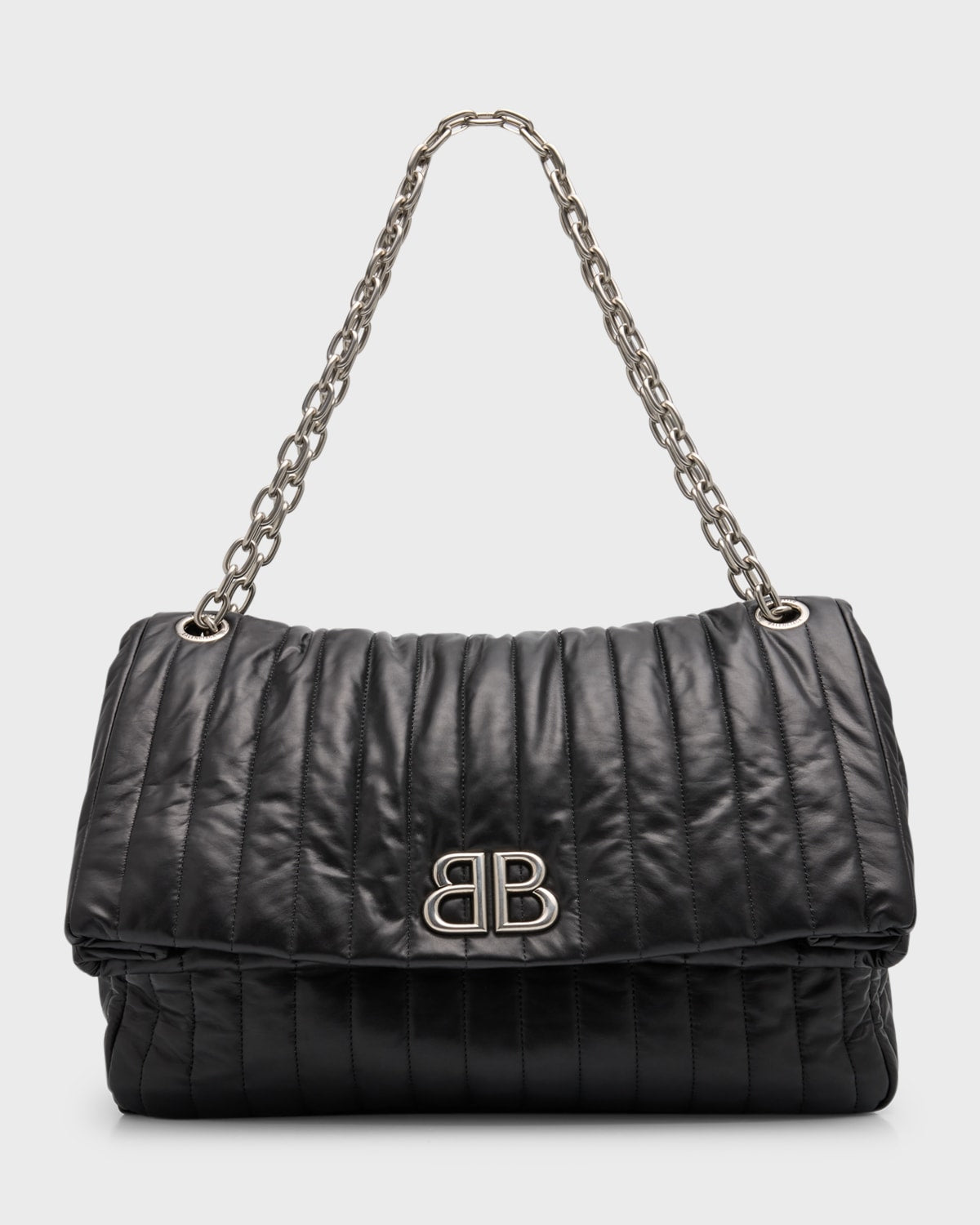 Balenciaga Monaco Large Quilted Chain Bag
