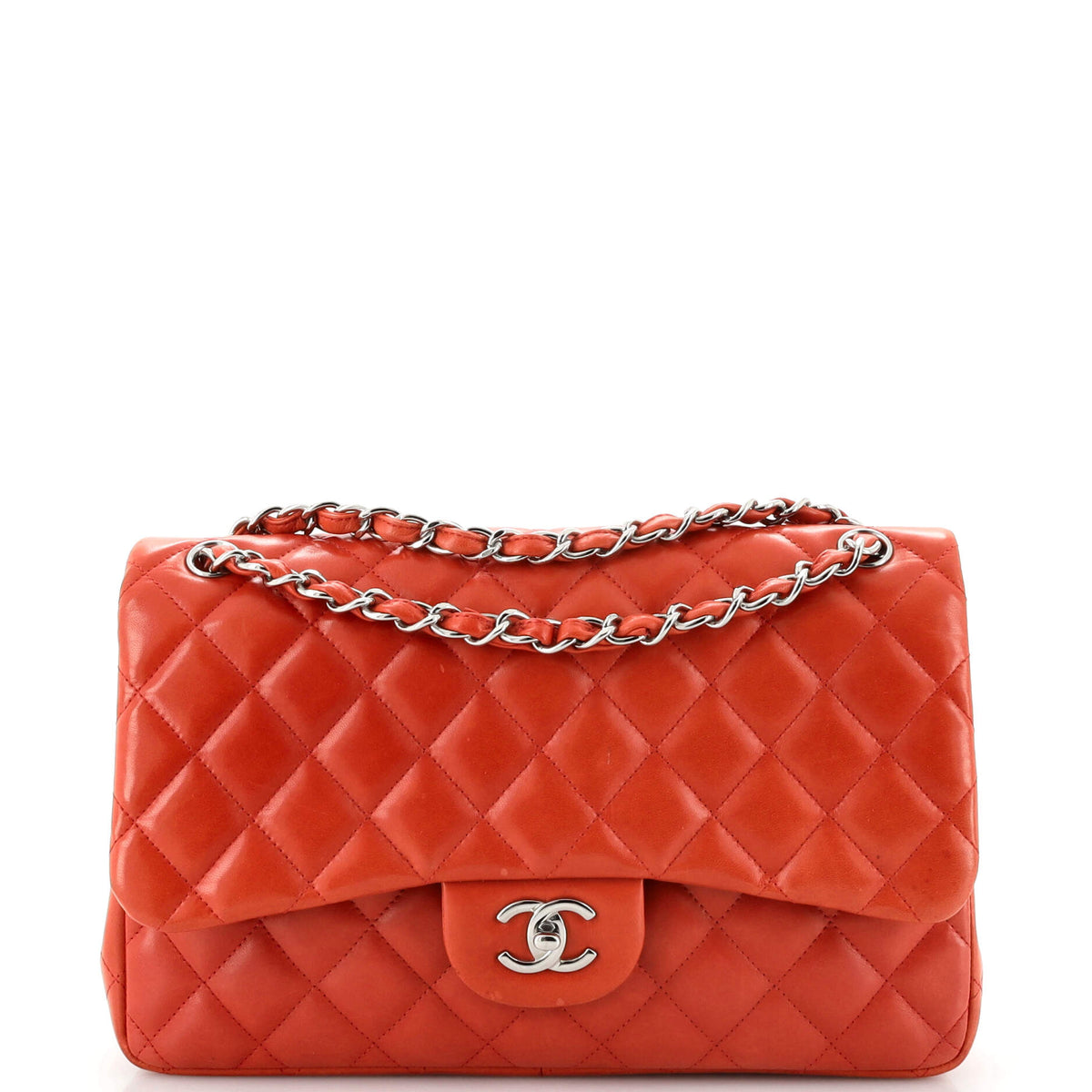 Chanel CHANEL Classic Double Flap Bag Quilted Lambskin Jumbo