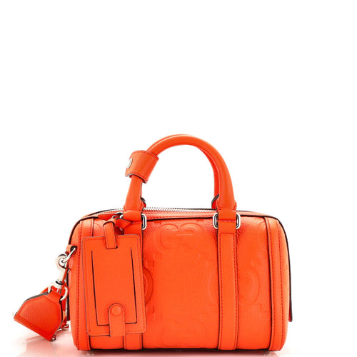 GUCCI Duffle Bag Jumbo GG Embossed Leather Mini