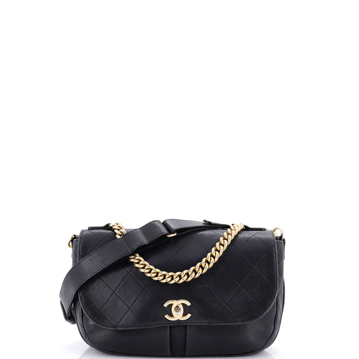 Chanel CHANEL Paris in Rome Messenger Bag Quilted Lambskin Small