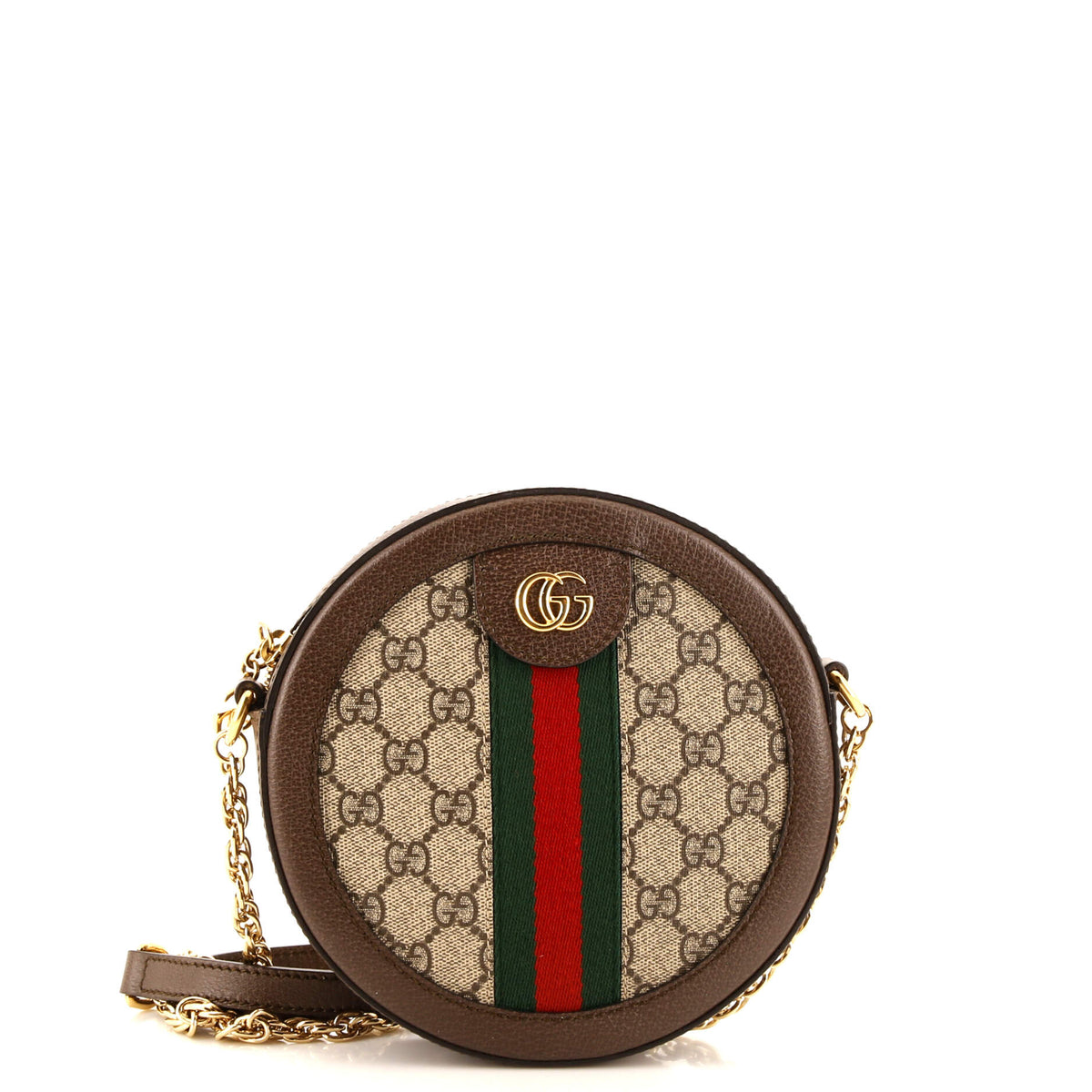 Gucci GUCCI Ophidia Round Shoulder Bag GG Coated Canvas Mini