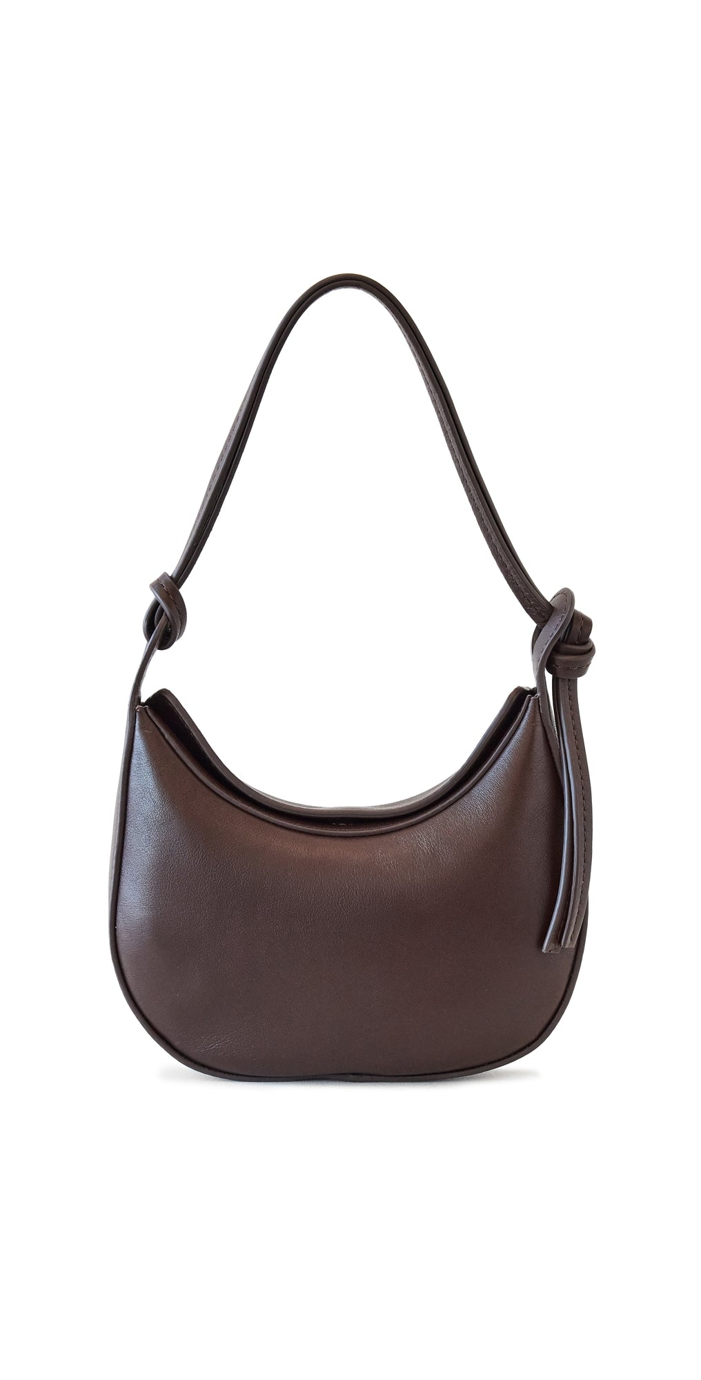 Reformation Mini Rosetta Shoulder Bag Tobacco Leather One Size