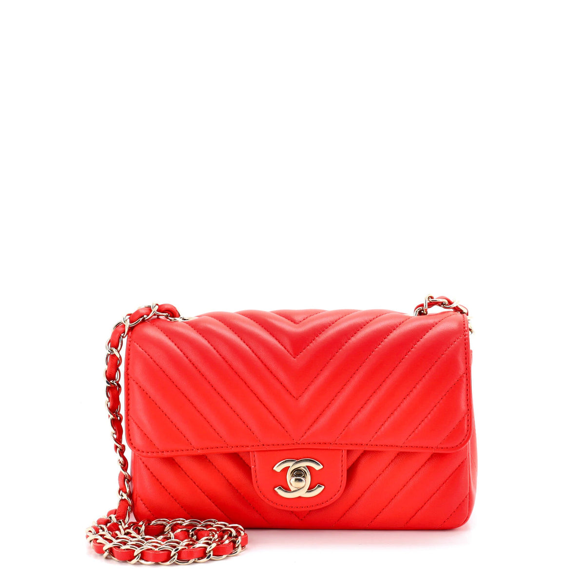 Chanel CHANEL Classic Single Flap Bag Chevron Lambskin Mini