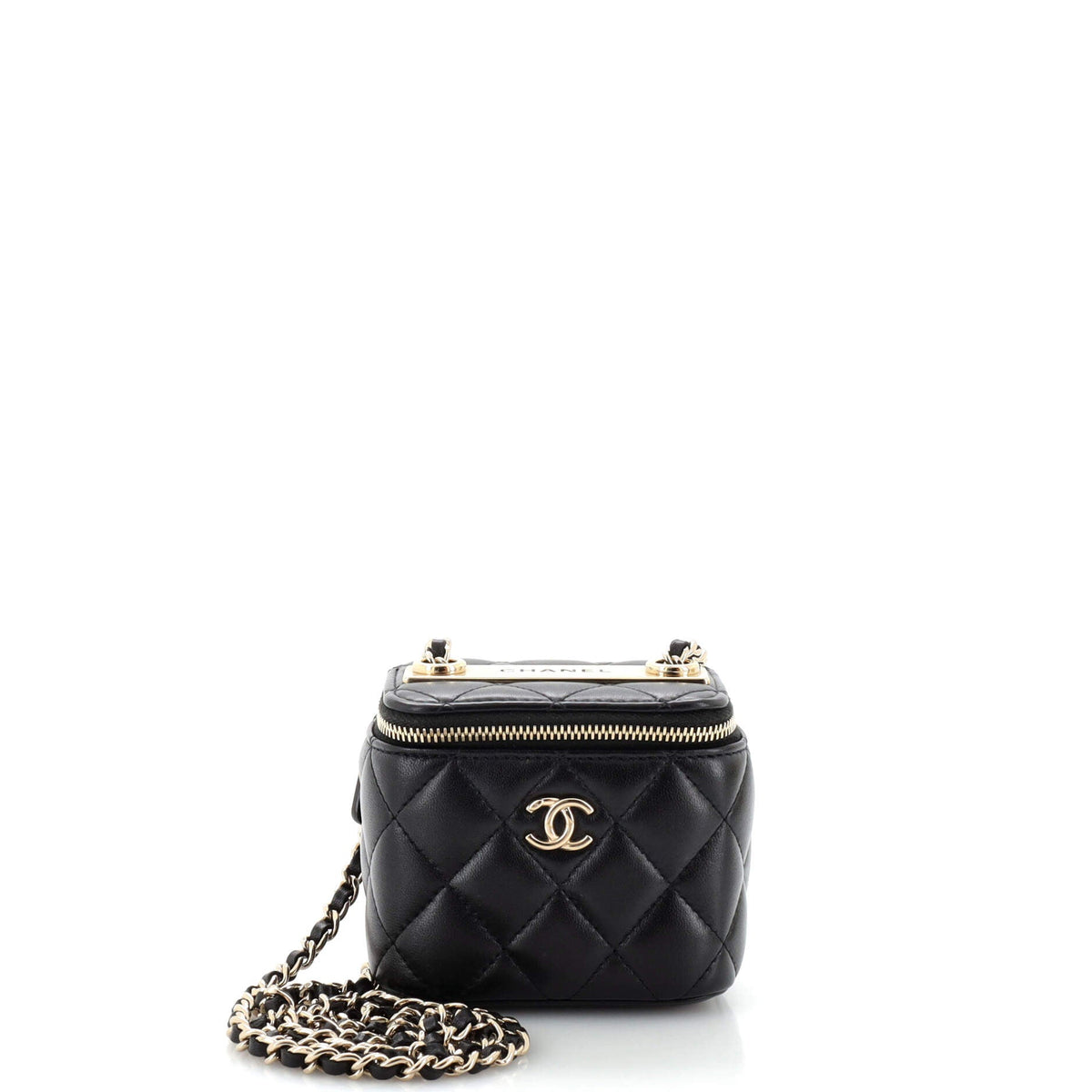 Chanel CHANEL Trendy CC Vanity Case with Chain Quilted Lambskin Mini