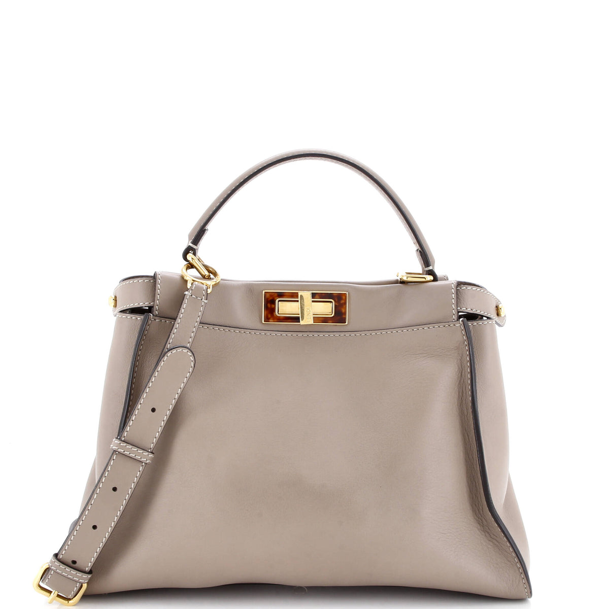 Fendi FENDI Peekaboo Bag Leather with Plexiglass Detail Regular