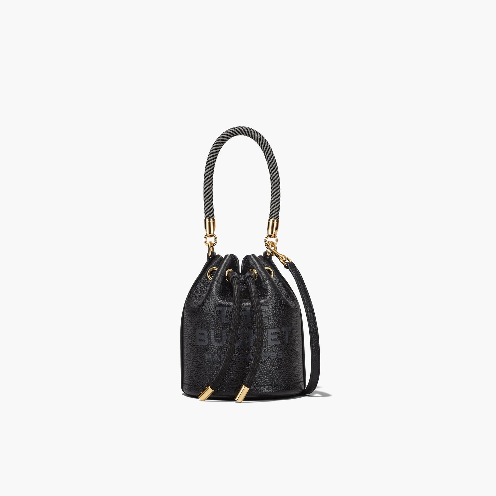 Marc Jacobs The Leather Mini Bucket Bag in Black