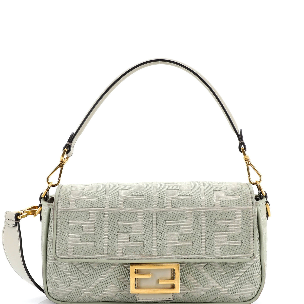 Fendi FENDI Baguette NM Bag Zucca Embroidered Canvas Medium