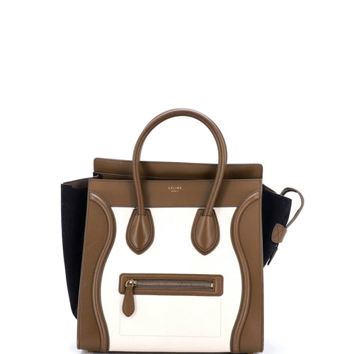 CELINE Tricolor Luggage Bag Leather Mini