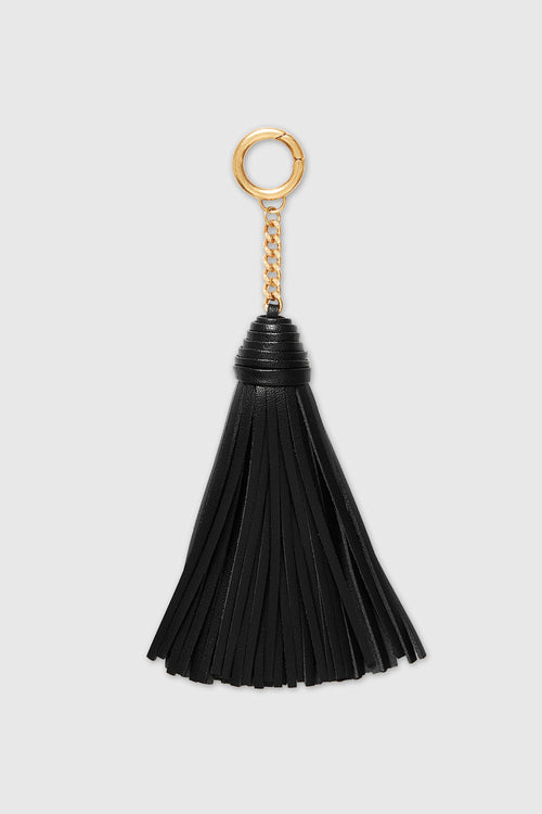 Tassel Charm Bag In Black