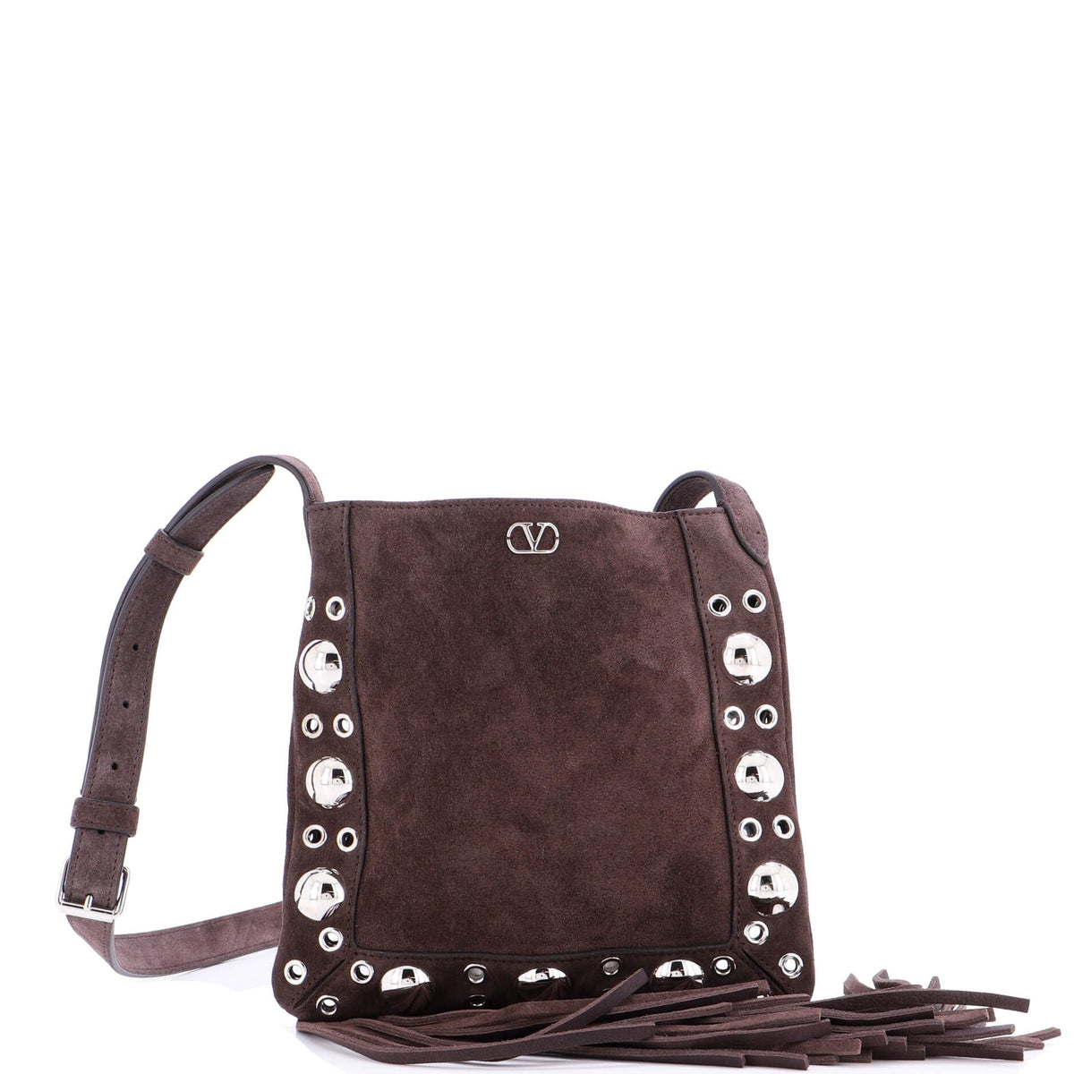 Valentino VALENTINO GARAVANI Nellcote Shoulder Bag Studded Suede