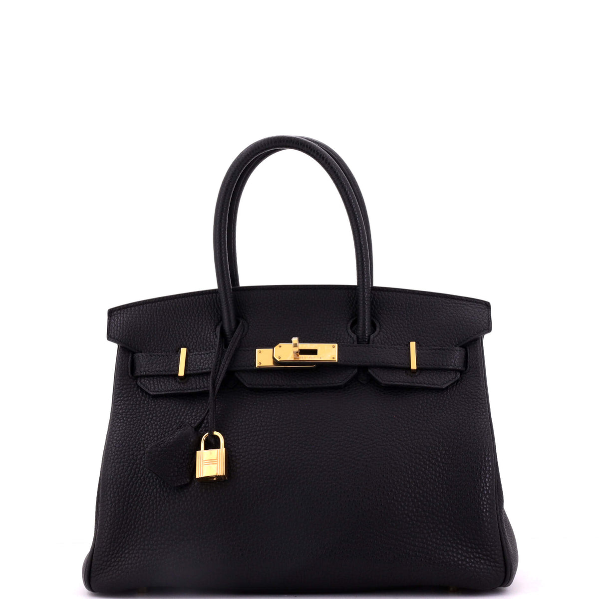 Herm?s Birkin Handbag Noir Togo with Gold Hardware 30