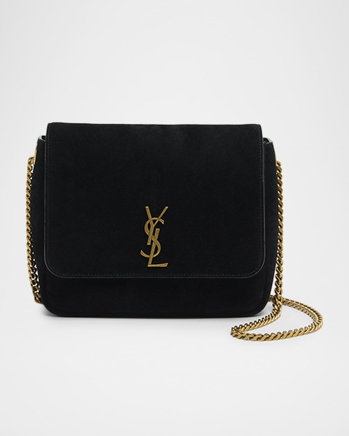 Saint Laurent Kate YSL Flap Shoulder Bag in Suede