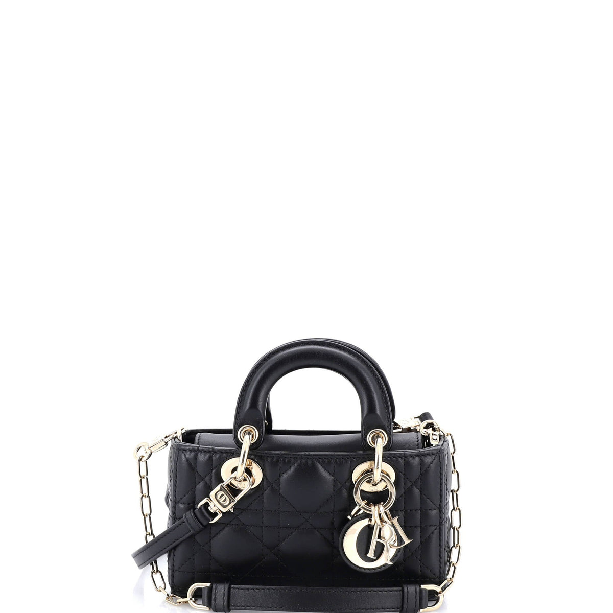Christian Dior Lady D-Joy Bag Cannage Quilt Lambskin Micro