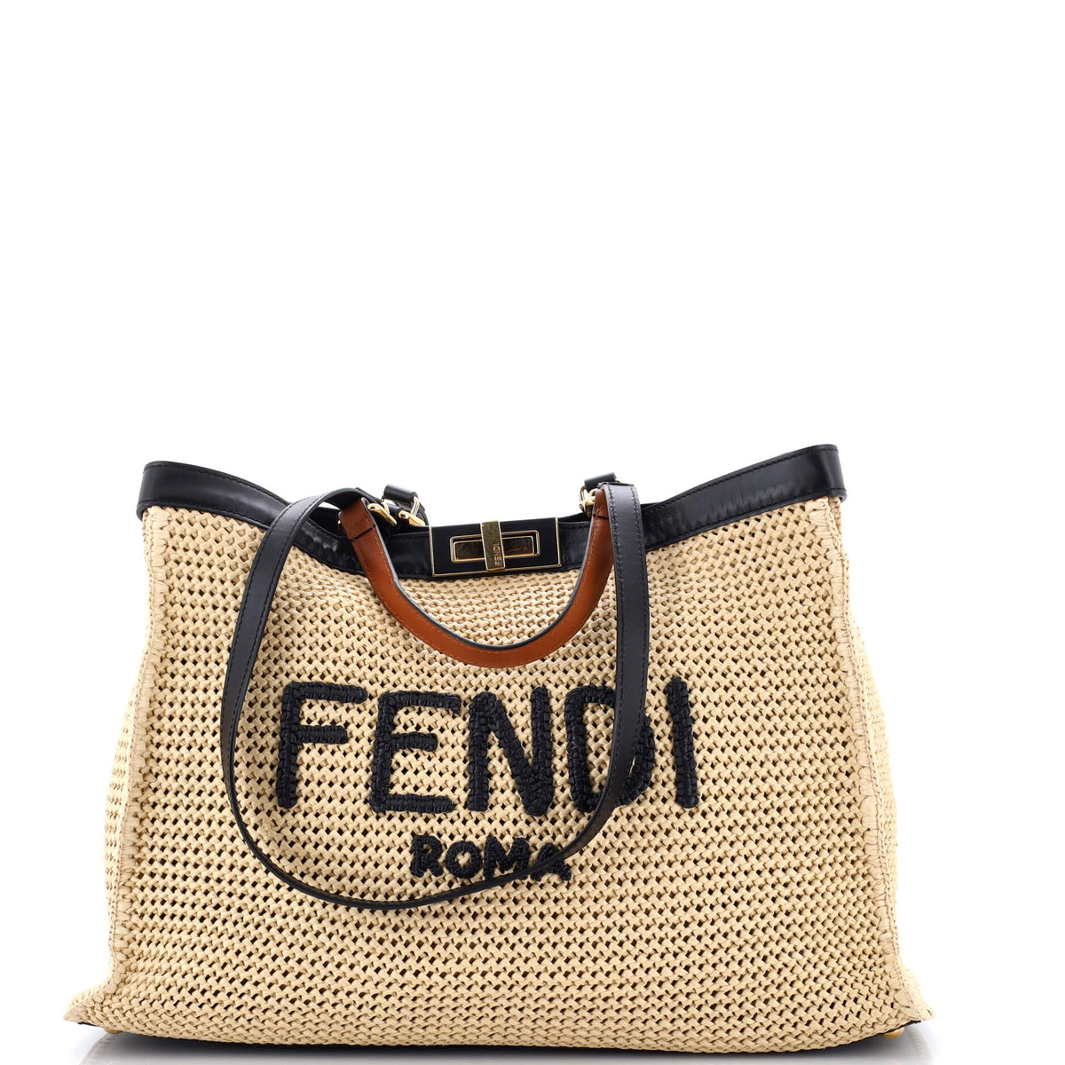 Fendi FENDI Peekaboo X-Tote Raffia Medium