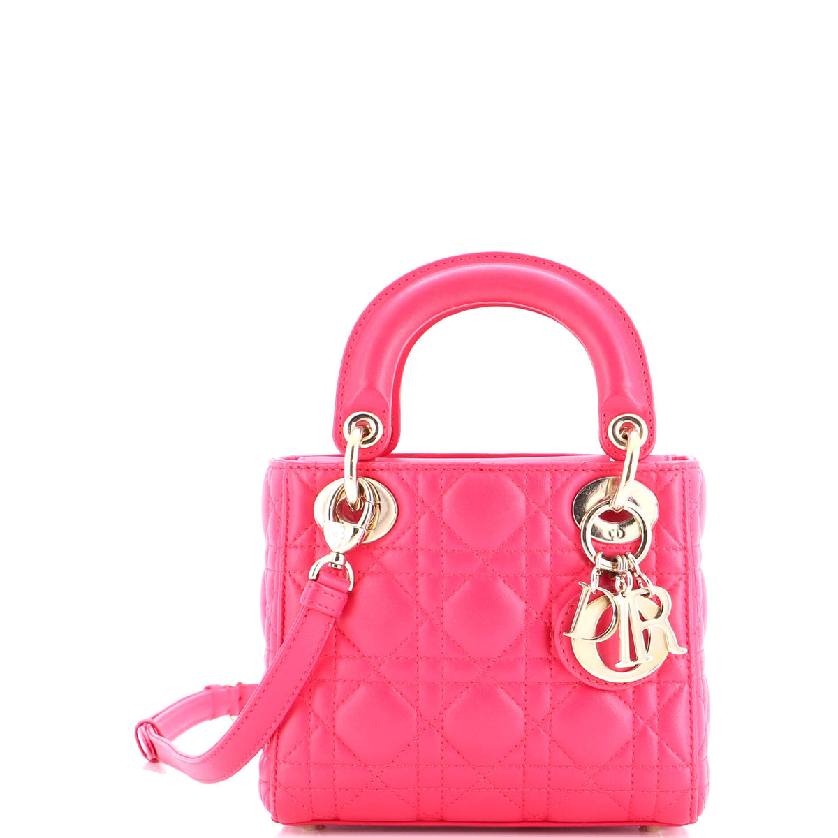 Christian Dior Lady Dior Bag Cannage Quilt Lambskin Mini