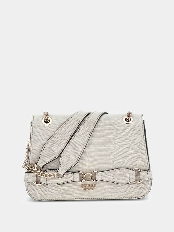 Guess Arlena Python-Print Crossbody