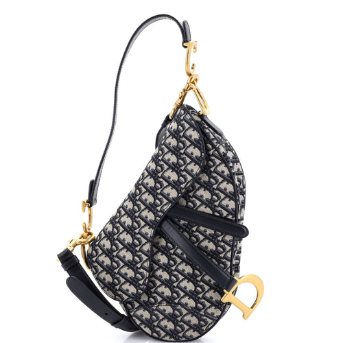 Saddle Handbag with Strap Oblique Canvas Medium