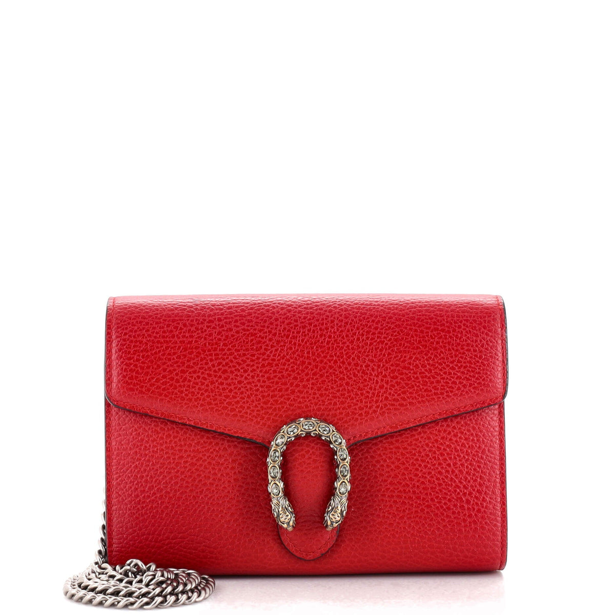 Gucci GUCCI Dionysus Chain Wallet Leather with Embellished Detail Small