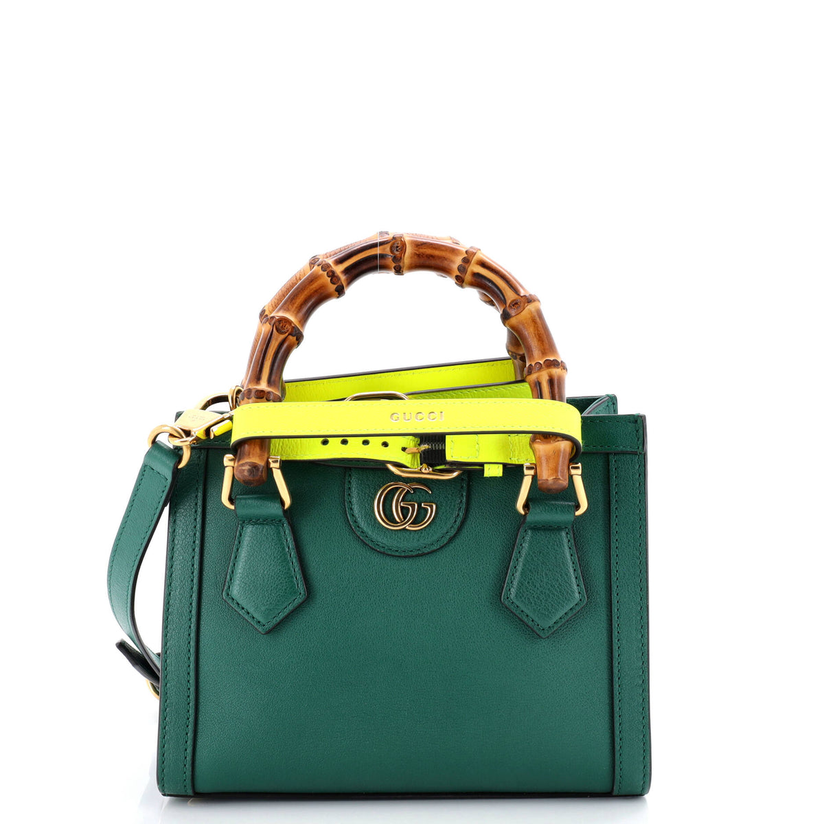 Gucci GUCCI Diana NM Bamboo Handle Tote Leather Mini