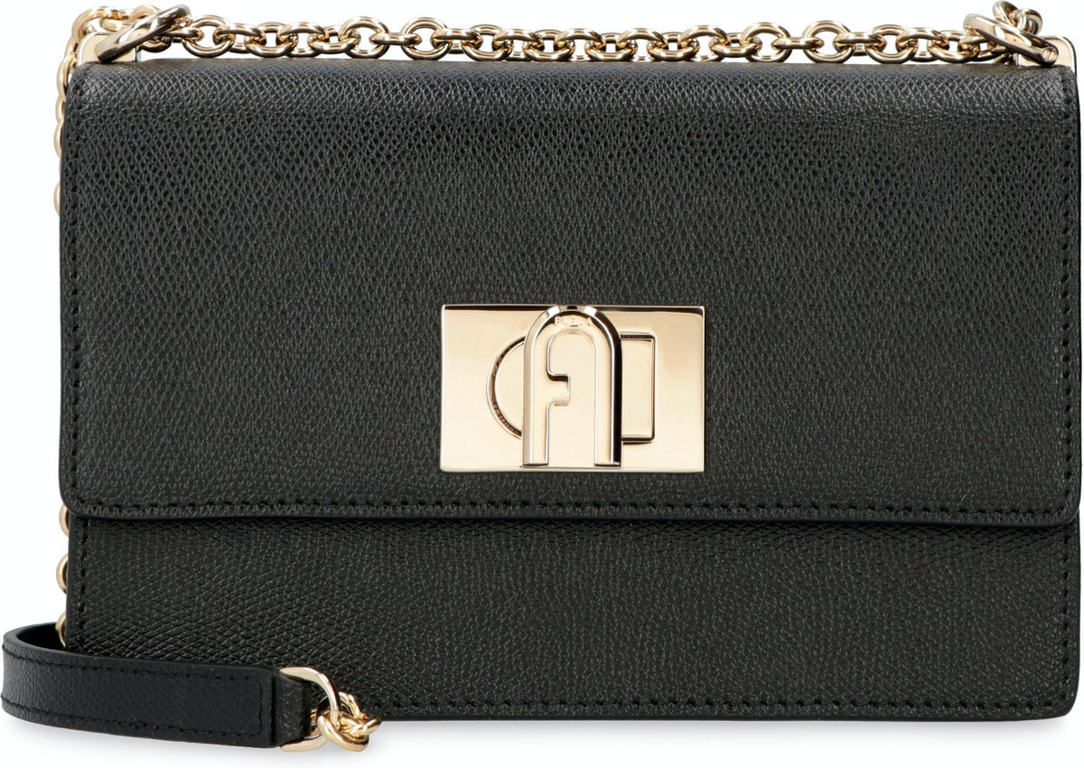 Furla Women's 1927 Leather Mini Crossbody Bag in Black | BAFKACOARE000 Color O6000