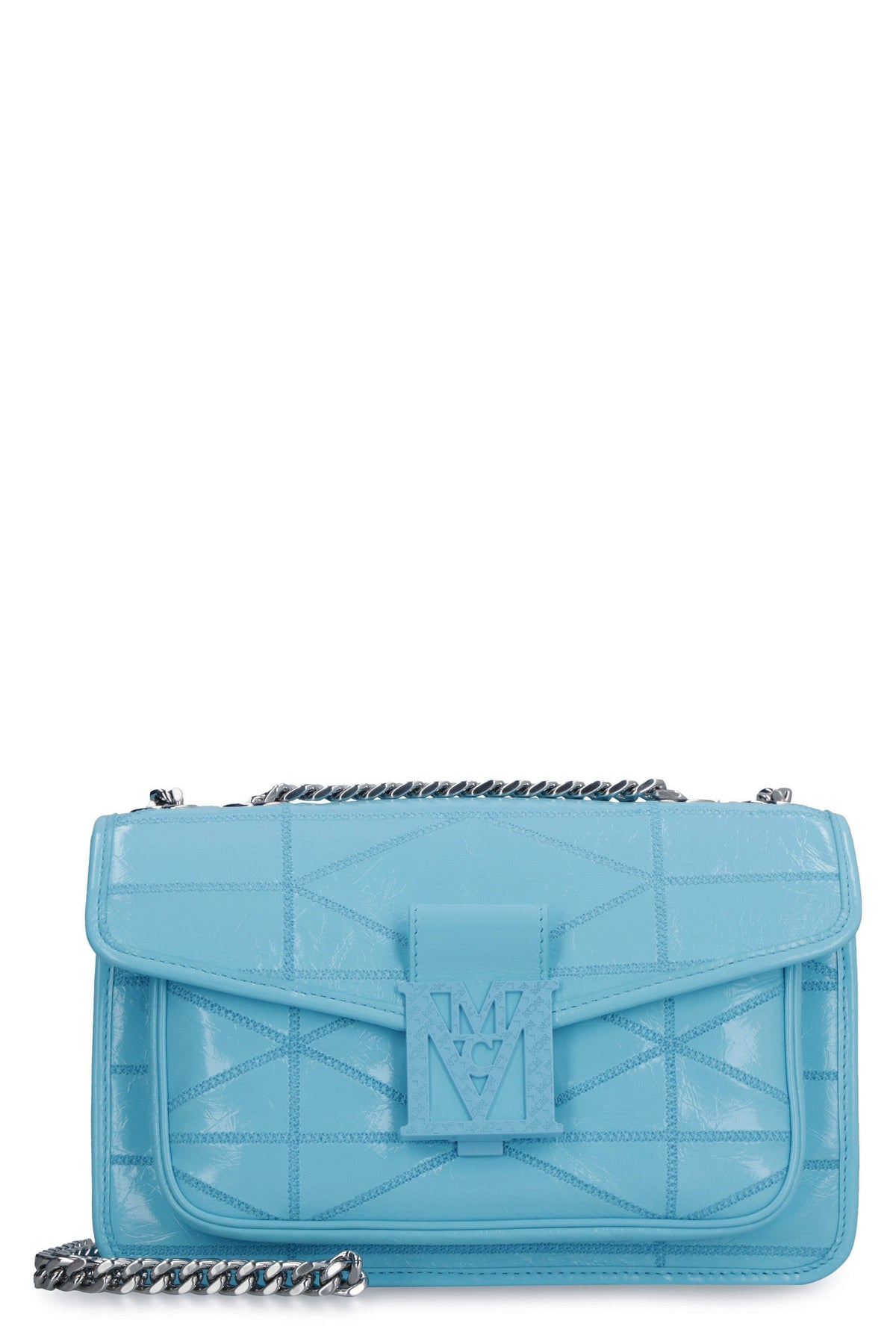 Mcm Women's Travia Leather Crossbody Bag in Blue | MWSCSLM03 Color L7