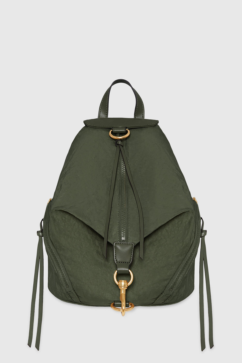 Rebecca Minkoff Julian Washed Nylon Backpack Bag In Olive