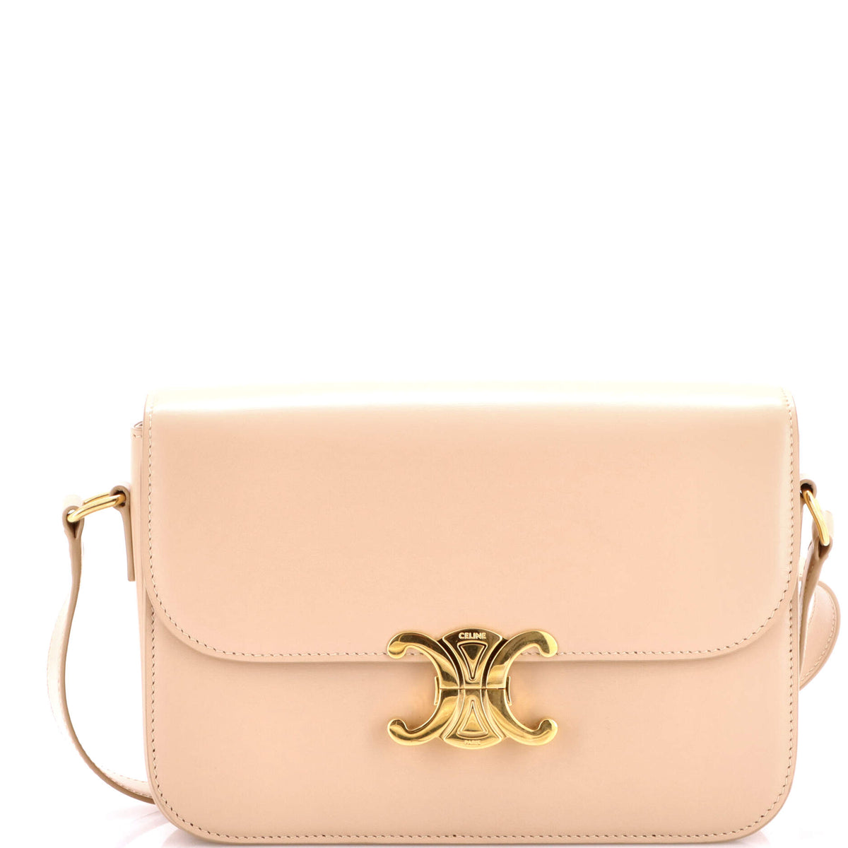 Celine CELINE Triomphe Shoulder Bag Smooth Calfskin Medium