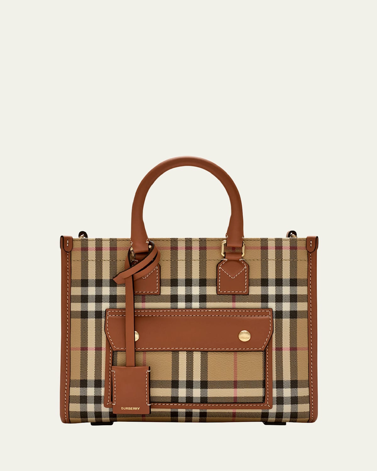 Burberry Freya Check Tote Bag