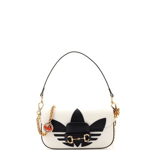 GUCCI x Adidas Horsebit 1955 Shoulder Bag Leather East West
