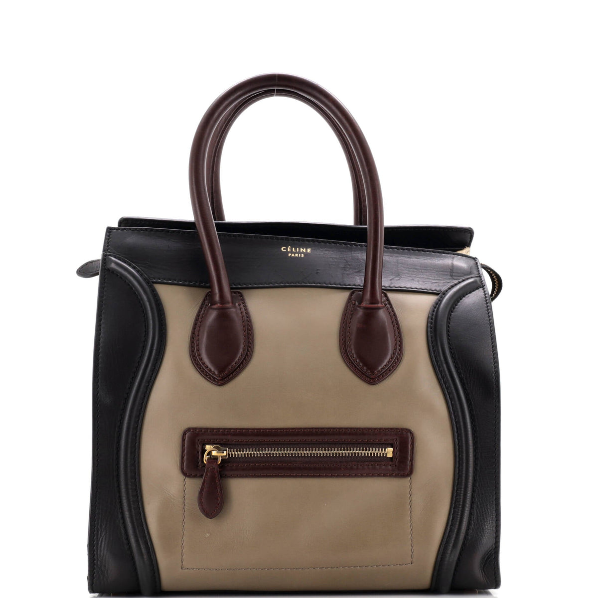Celine CELINE Bicolor Luggage Bag Leather Mini