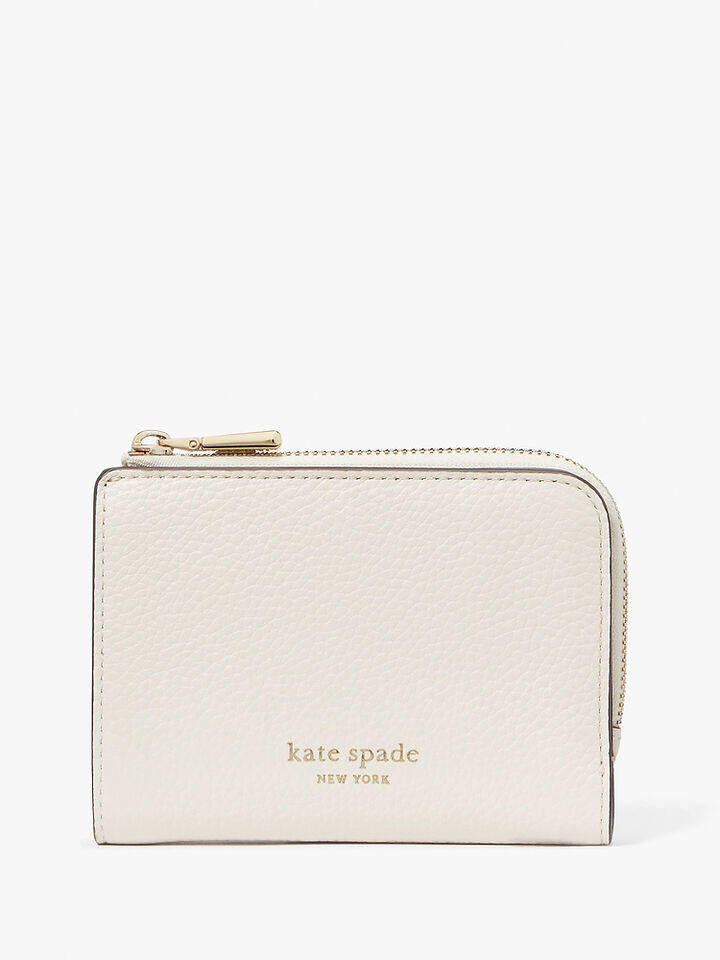 Kate Spade Au Ava Colorblocked Pebbled Leather Zip Bifold Wallet