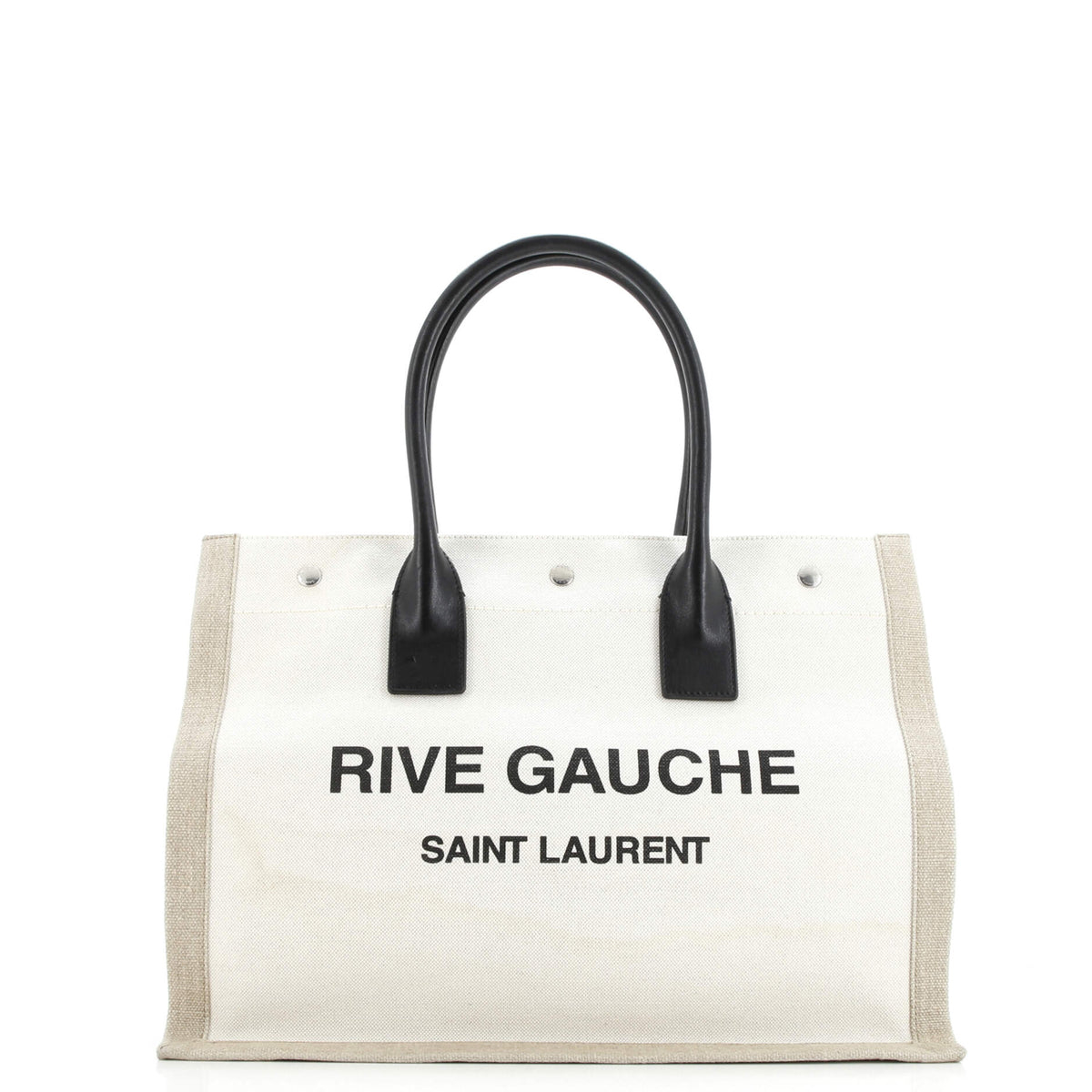Saint Laurent Rive Gauche Shopper Tote Canvas Small
