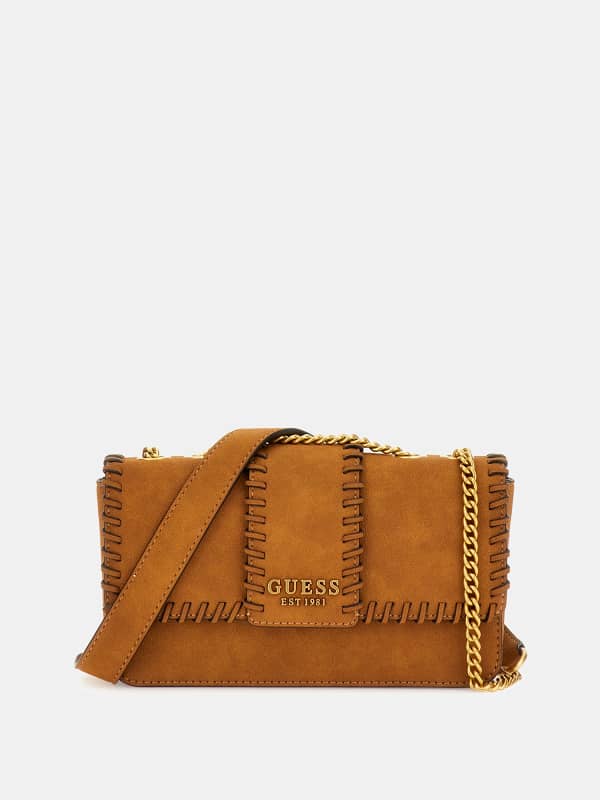 Guess Sac à bandoulière en cuir véritable Libera