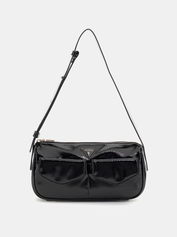 Guess Waldena Patent Shoulder Bag