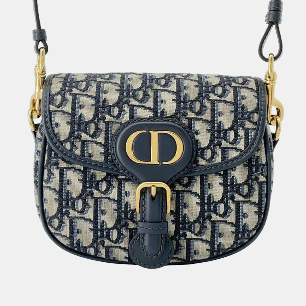Dior Blue Small Oblique Canvas Bobby Crossbody