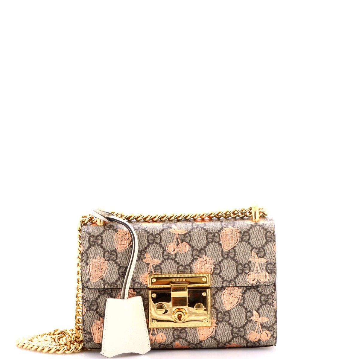 Gucci GUCCI Padlock Shoulder Bag Printed GG Coated Canvas Small