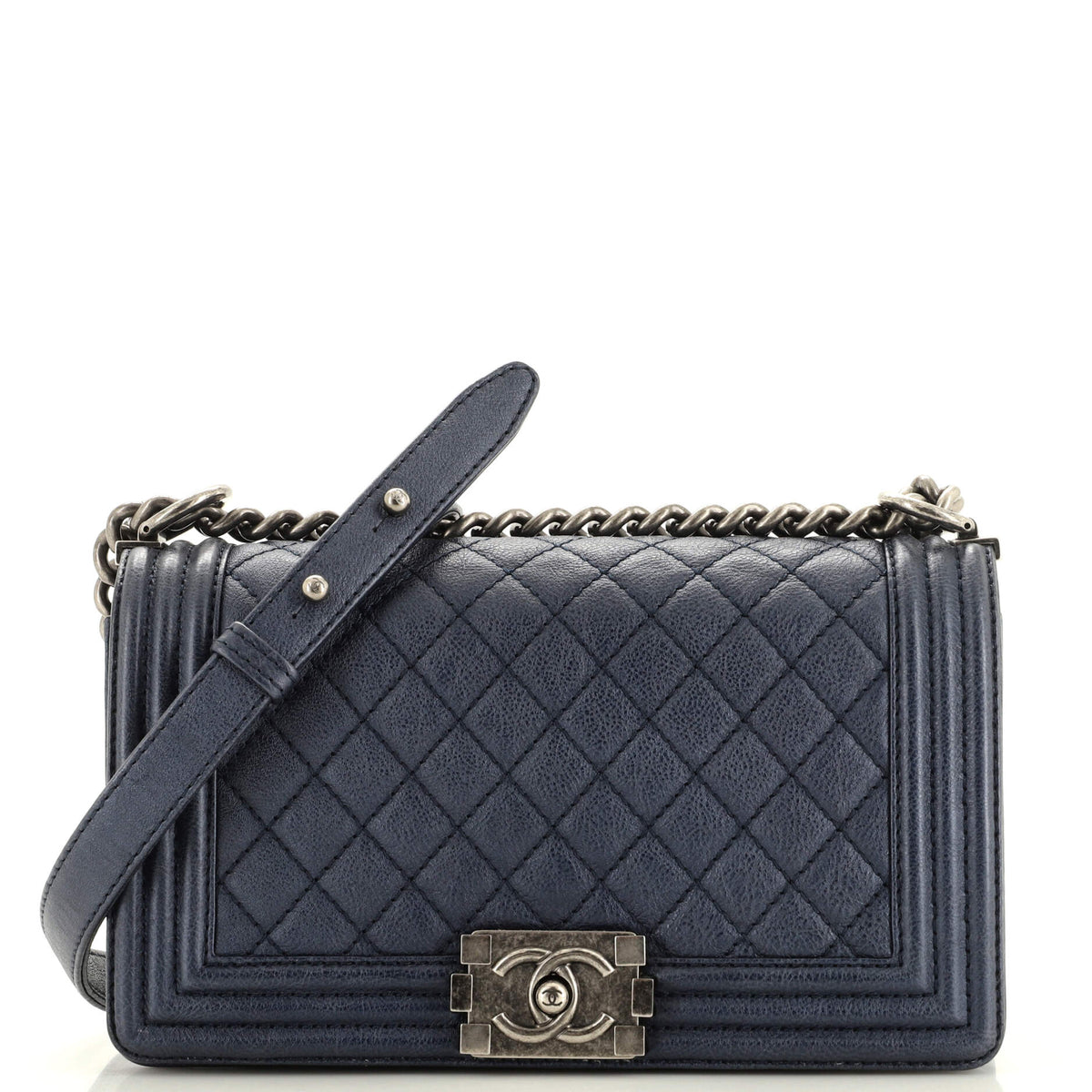 Chanel CHANEL Boy Flap Bag Quilted Caviar Old Medium