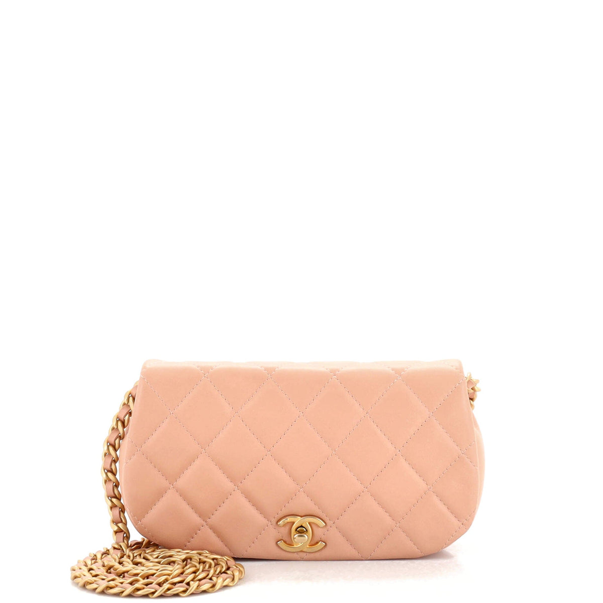 Chanel CHANEL Coco Mail Clutch with Chain Quilted Calfskin
