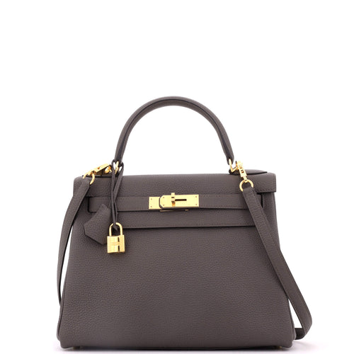 Kelly Handbag Grey Togo with Gold Hardware 28